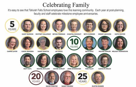 TFS celebrates milestone faculty and staff anniversaries